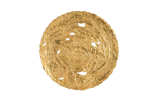 Molten Disc Wall Art, Gold Leaf, Large