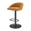 Jorrell KD Boucle Gaslift Swivel Bar Stool, Zenith Mustard