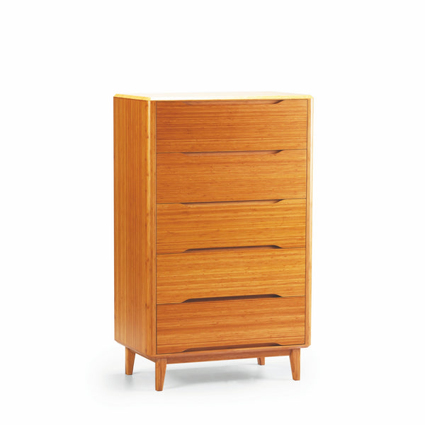 Caramelized Currant Five Drawer Chest