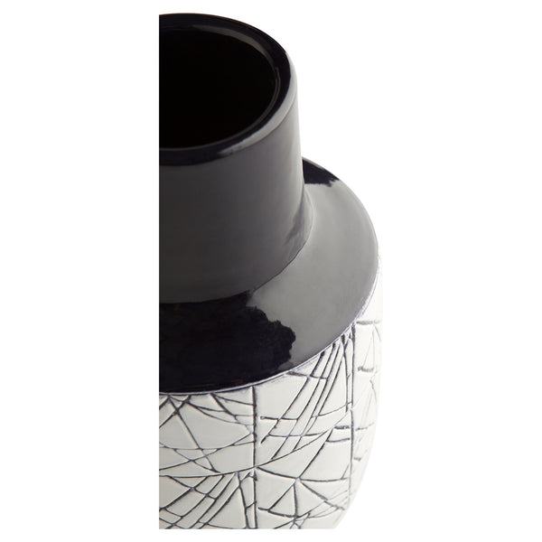 Medium Dark Zenith Vase in Blue and White