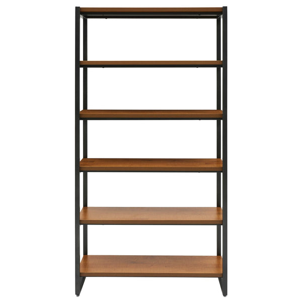 Anderson 6 Tier Bookcase In Gliese Brown 