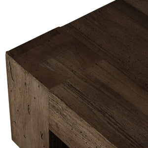 Abaso Rectangular Coffee Table In Ebn Rstic