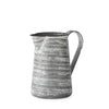Serena I 8H Small Gray/White Textured Metal Jug