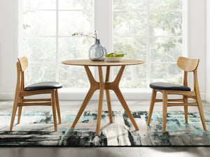 Caramelized Cassia Dining Chair w/ Leather Seat