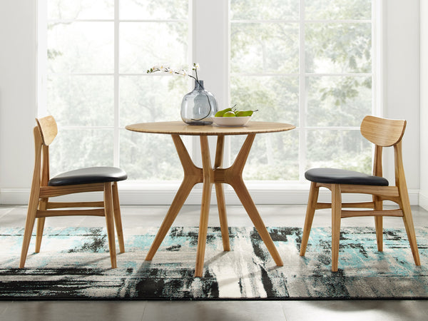 Caramelized Cassia Dining Chair w/ Leather Seat