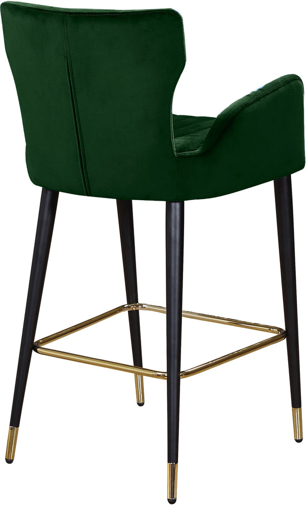 Alonzo Stool In Green Velvet