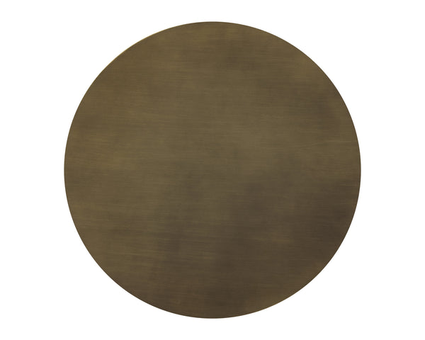 Diaz Coffee Table - Marble Look - Antique Brass