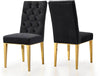 Orville Dining Chair In Black Velvet