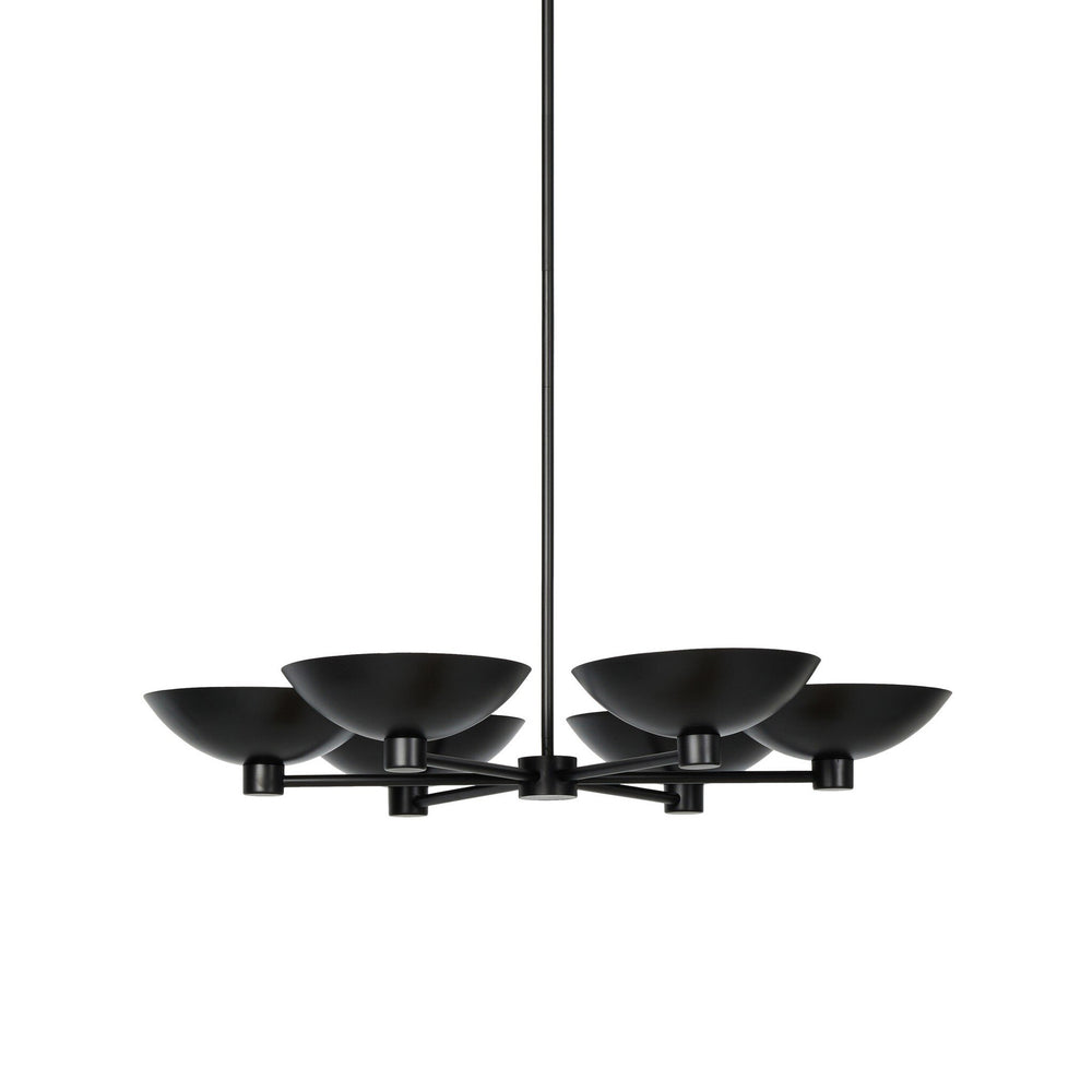 Klaus Chandelier In Jet Black And Aged Brass Iron