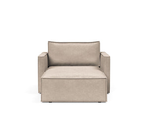 NEWILLA LOUNGER CHAIR W/SLIM ARM RESTS, 39"X61"
