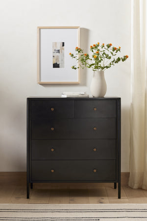 Soto 5 Drawer Dresser In Black