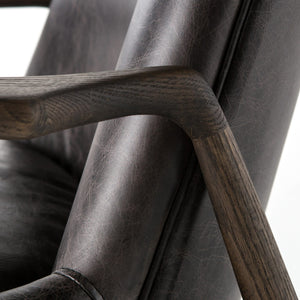 Braden Leather Chair-Durango Smoke