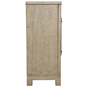 Landon Solid Wood 6Dr Cabinet with Mirror Accents - Cream