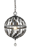 Almet 1 Light Pendant in Bronze Finish