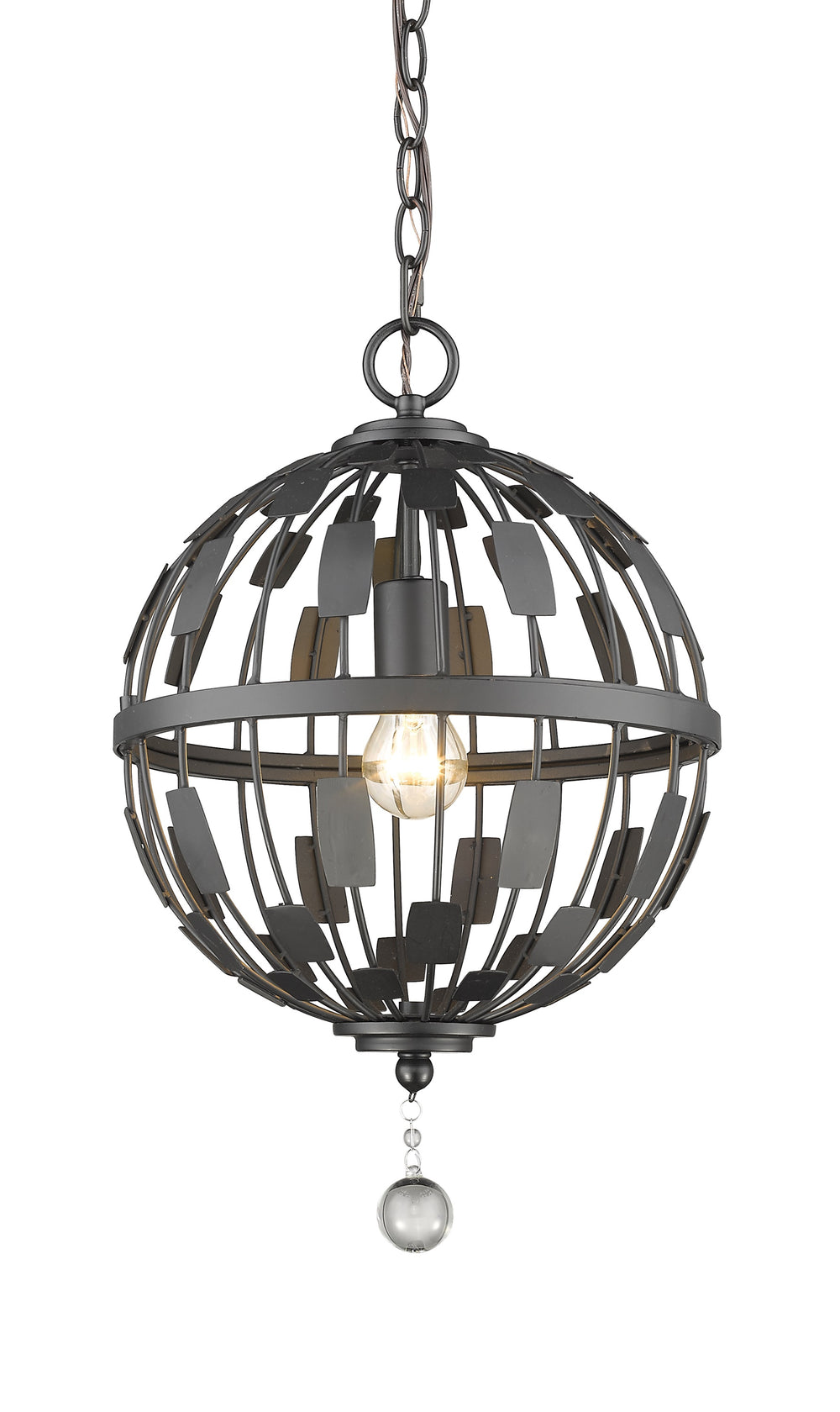 Almet 1 Light Pendant in Bronze Finish