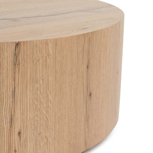 Layne Solid Wood Round Coffee Table with Casters