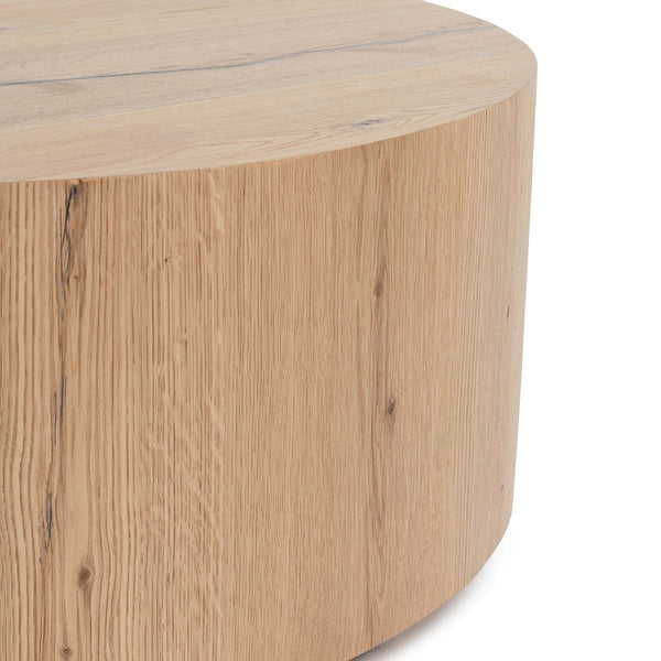 Layne Solid Wood Round Coffee Table with Casters