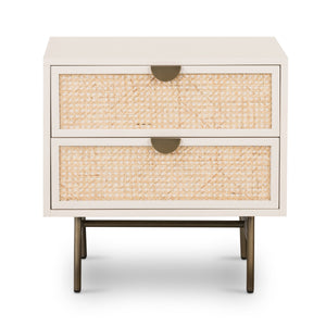 Luella Nightstand In Matte Alabaster