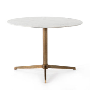 Helen Round Bistro Table In Polished White