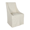 Classic Home Warwick Upholstered Dining Chair with Casters - Oatmeal