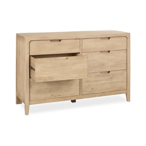 Laguna Solid Wood 6-Drawer Dresser in Natural Maple