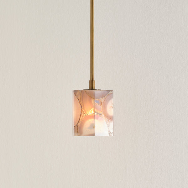 Hex Agate 1-Light Pendant 