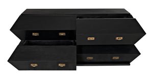Vico Mahogany Dresser in Hand-Rubbed Black