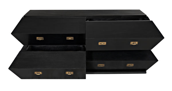 Vico Mahogany Dresser in Hand-Rubbed Black