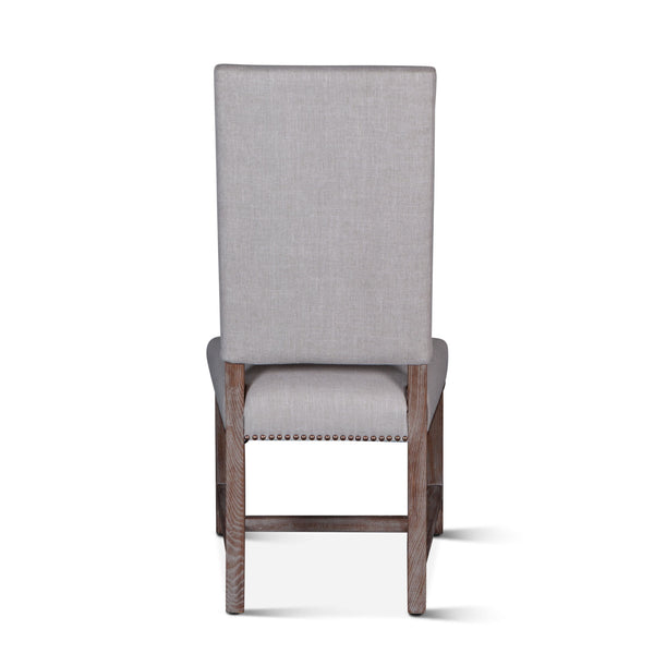 Darcy Dining Chair Greige Linen Driftwood Finish