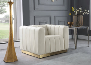 Francis Chair In Cream Velvet