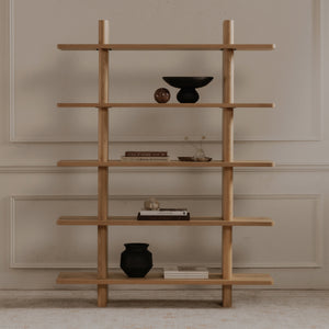 Moe's Casey Large Bookcase in Rustic Oak