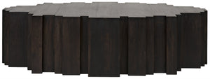 Royce Ebony Walnut Coffee Table in Walnut and Veneer Finish