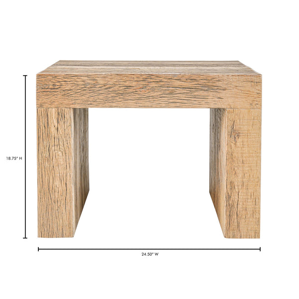 Evander Dining Stool in Natural Reclaimed Oak