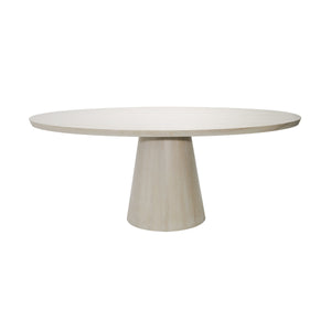 OVAL CERUSED OAK DINING TABLE