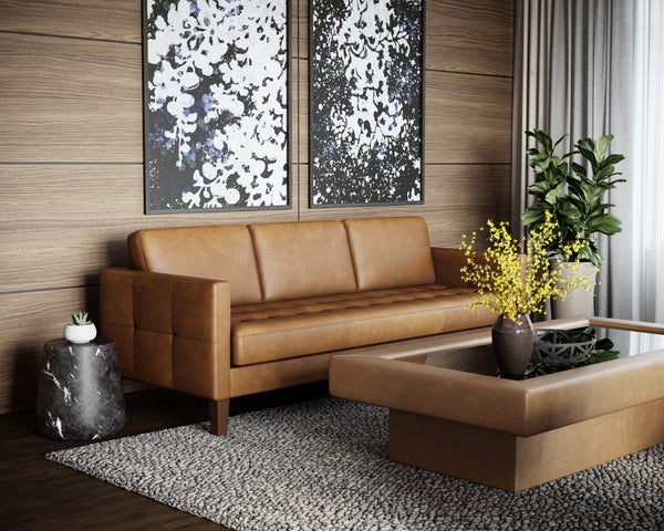 KARMELO SOFA - COGNAC LEATHER