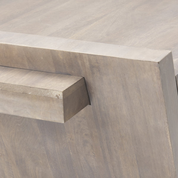 Elaine 59x36 Brown Solid Wood Top & Base Coffee Table