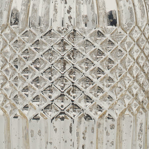 Isla Glass Table Lamp, Silver