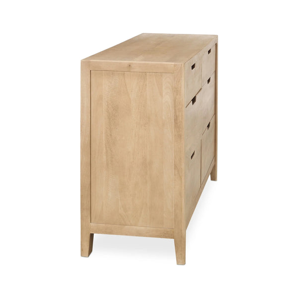 Laguna Solid Wood 6-Drawer Dresser in Natural Maple