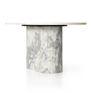Oranda Dining Table In Polished White Marble