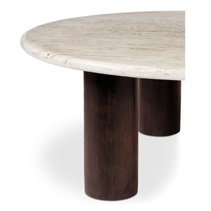 Moe's Landon Beige Travertine Coffee Table