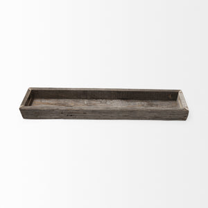 Vernon (Large) 36L x 7W Brown Reclaimed Wood Tray