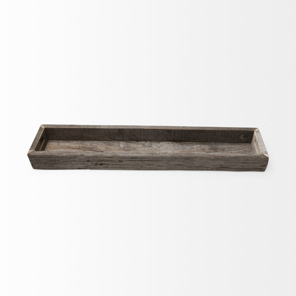 Vernon (Large) 36L x 7W Brown Reclaimed Wood Tray