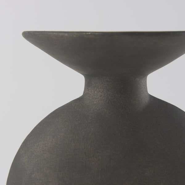 Kaz 6.7L x 5.5W x 11.2H Earthy Brown Ceramic Vase