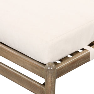 Rosen Outdoor Chaise In Natural Eucalyptus