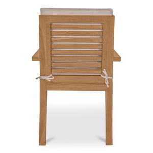 Moe's Mateo Outdoor Dining Chair in White Teak