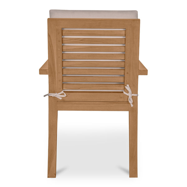 Moe's Mateo Outdoor Dining Chair in White Teak