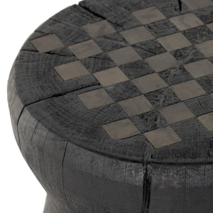 Chess Table In Carbonized Black