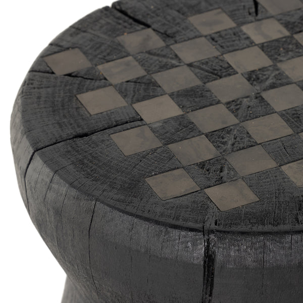 Chess Table In Carbonized Black