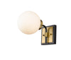 Parsons 1 Light Wall Sconce in Matte Black + Olde Brass Finish