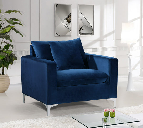 Lucy Chair In Navy Velvet